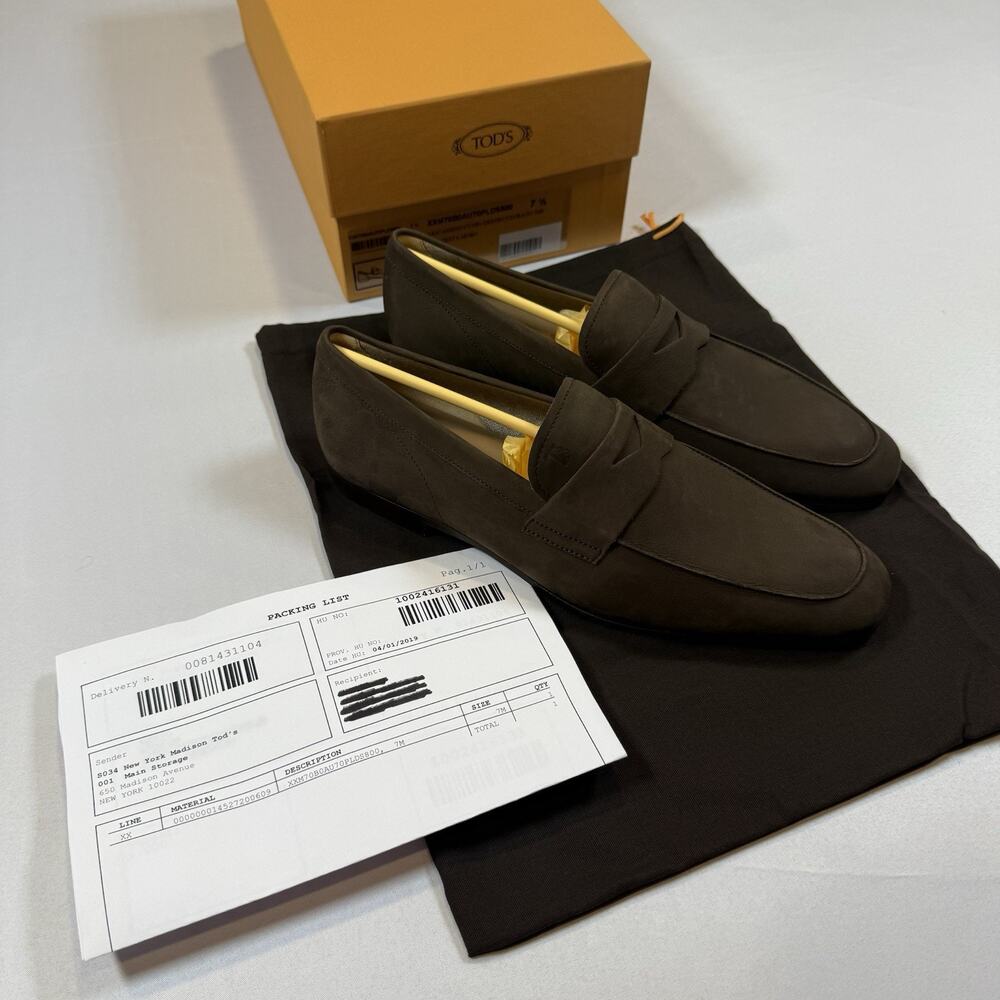 Tod’s MOCASSINO CUOIO DESTRUTTURATO Loafer 7.5UK/9US New Box Receipt MSRP $1,195